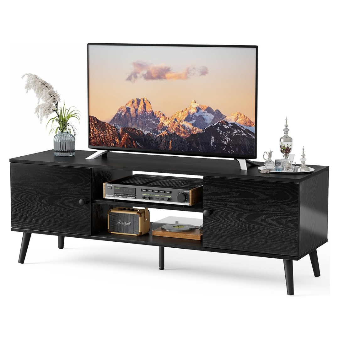 TV Stand with 2 Storage Cabinets
