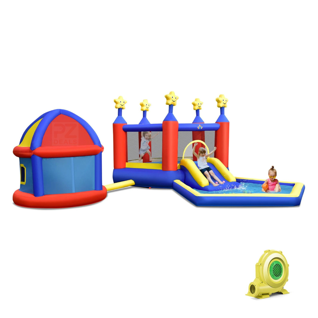 Inflatable Bouncy Castle w/Slide Large Jumping Area Playhouse