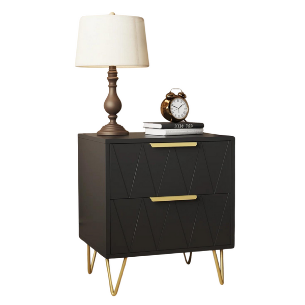 Modern 2 Drawer Nightstand