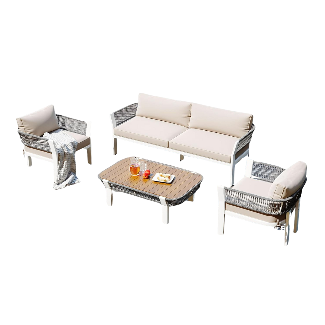 4-Piece Outdoor Patio Conversation Set