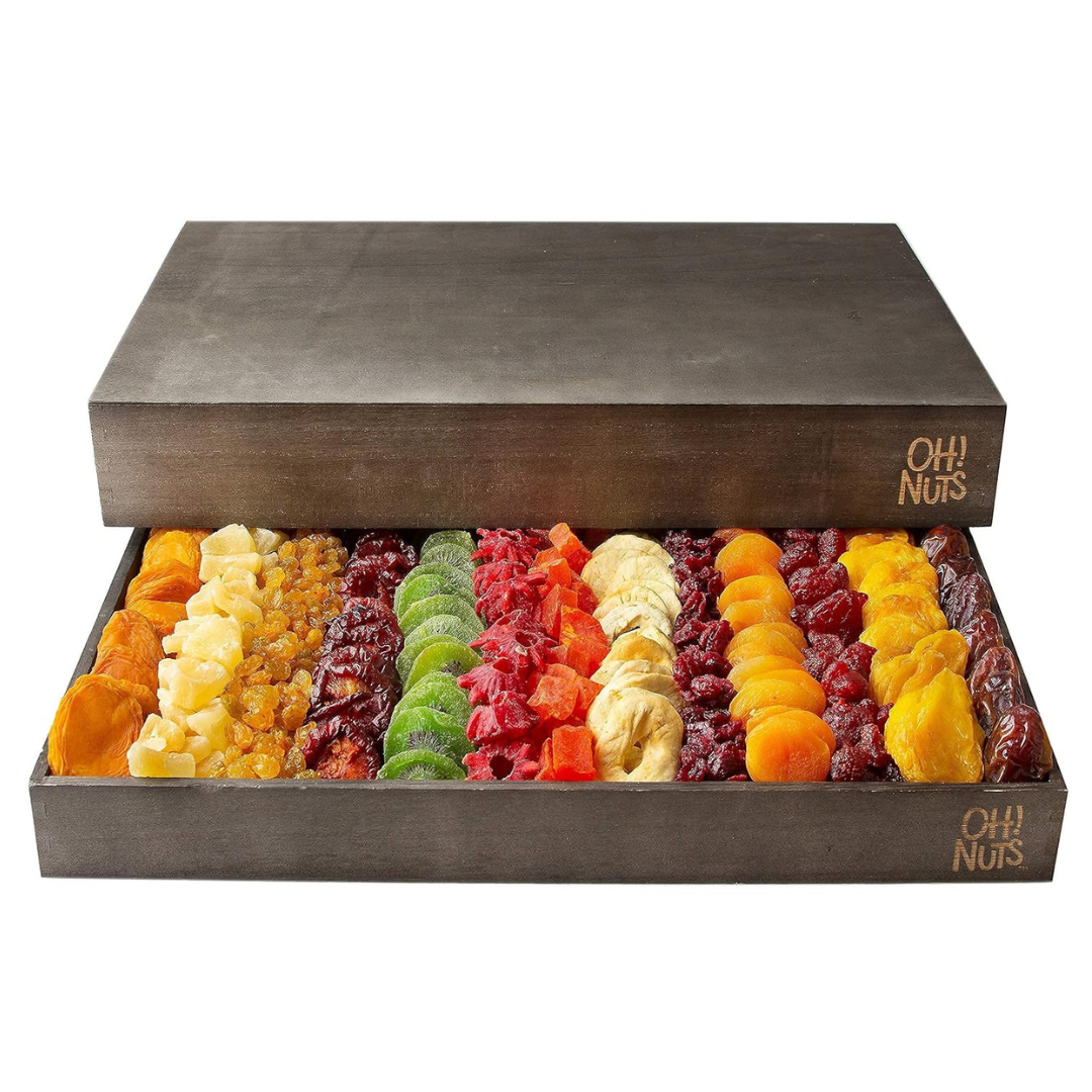 Oh! Nuts XL Dried Fruit Wooden Tray Box Gift