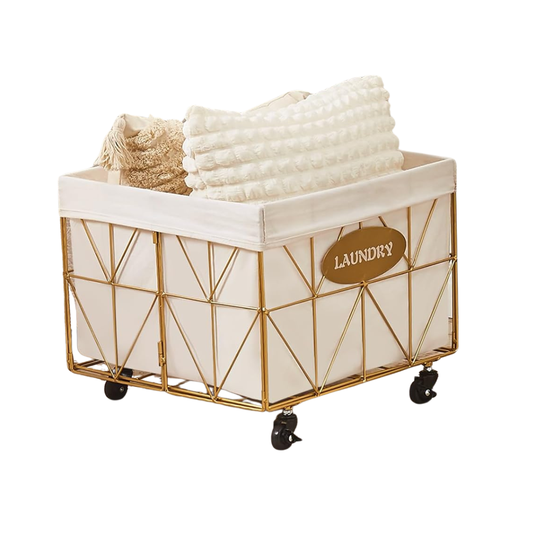 Collapsible Laundry Hamper with Wheels
