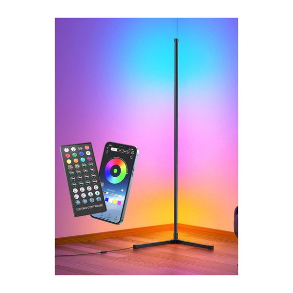 RGB Corner Floor Lamp with Music Sync