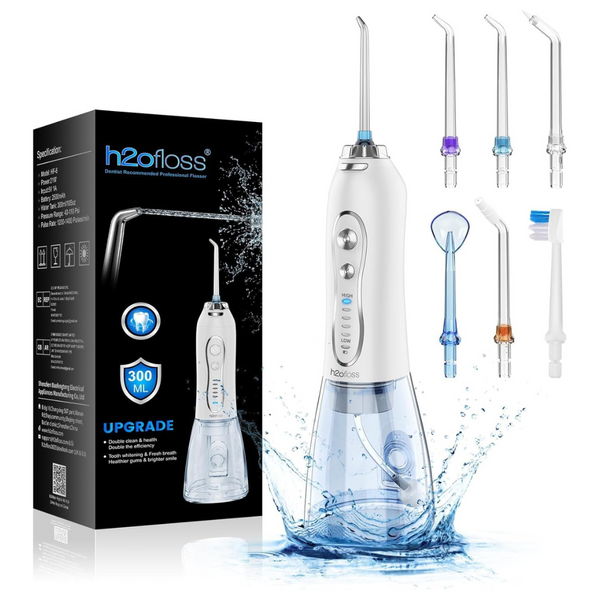 Cordless Water Flosser With 5 Modes & 6 Jet Tips