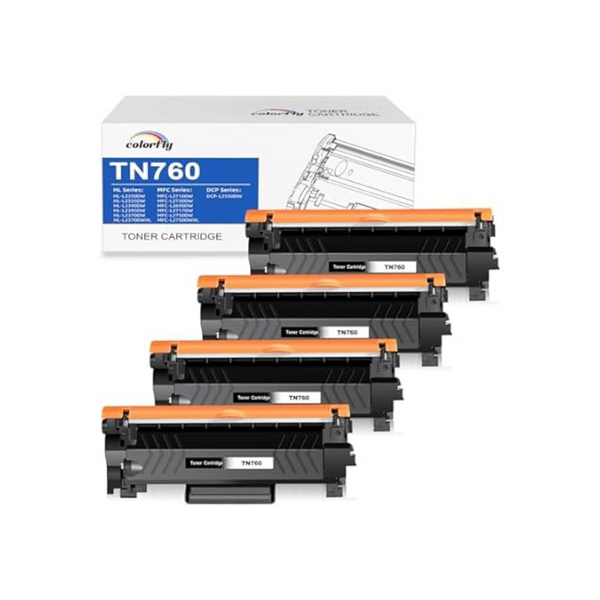 4 Pack Black TN760, TN730 Toner Cartridge