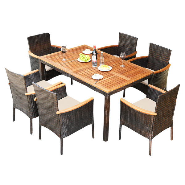 7 Piece Outdoor Patio Dining Set