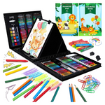 Kit de materiales de arte de 276 piezas con libro para colorear y bloc de dibujo