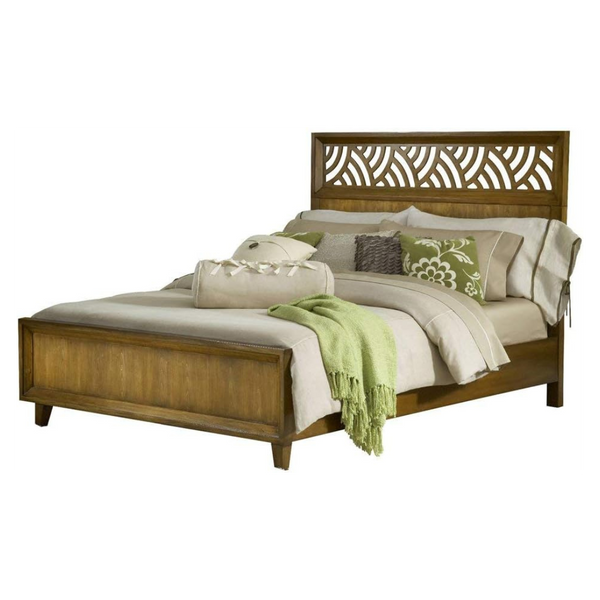 Modus Furniture Trellis Panel Bed, California King, Pecan