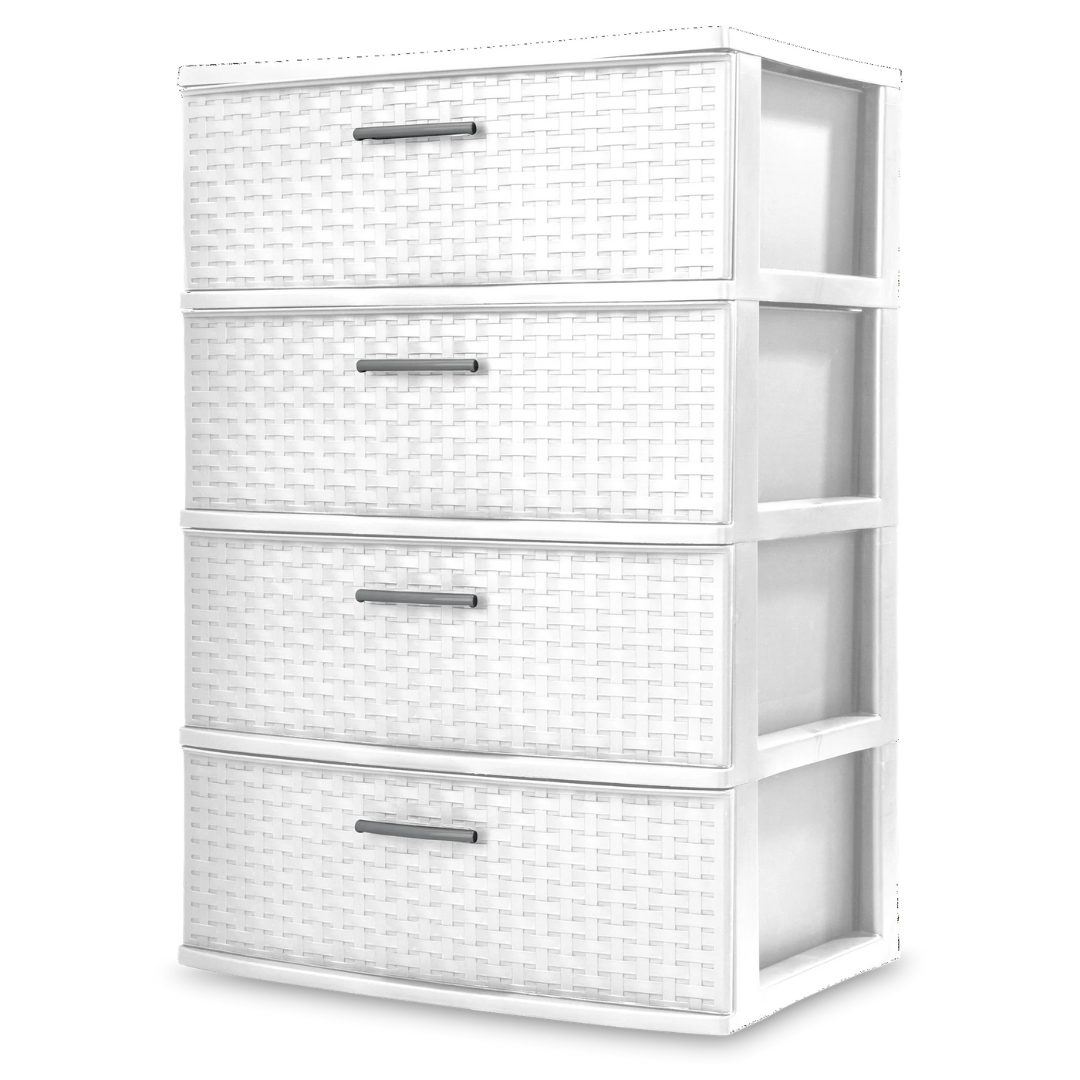 Sterilite 4-Drawer Wide Weave Tower