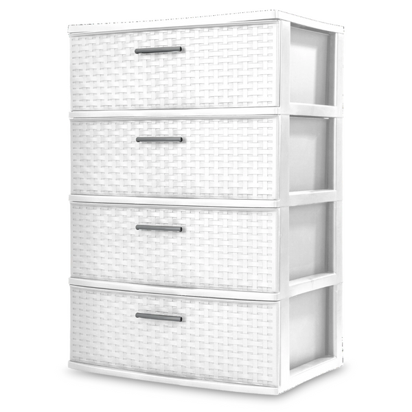 Sterilite 4-Drawer Wide Weave Tower