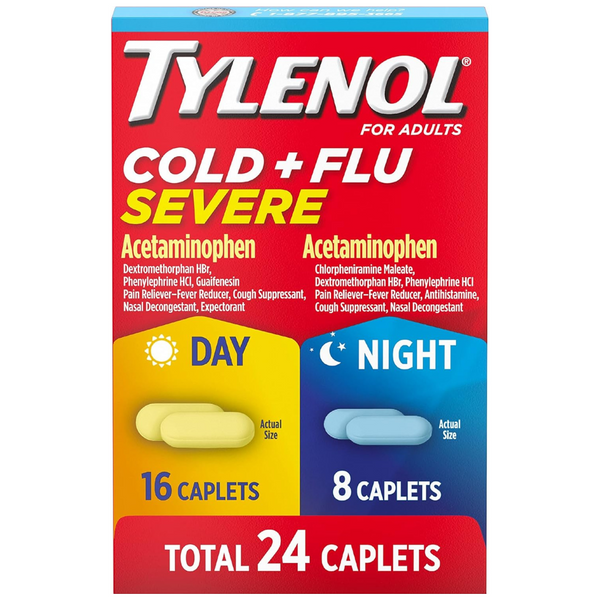 24-Count Tylenol Cold + Flu Severe Day & Night Caplets