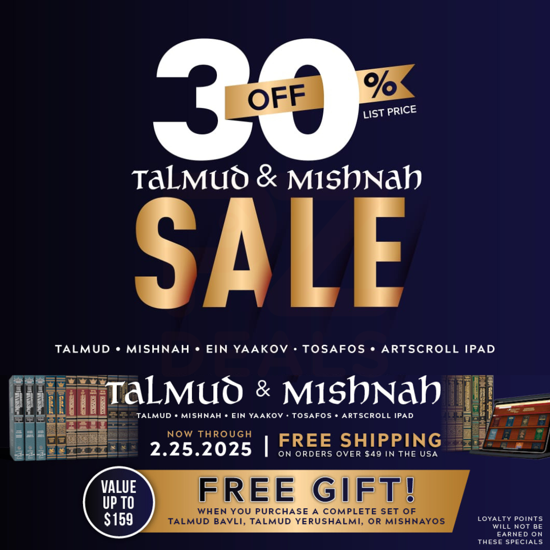 ArtScroll 30% Off Talmud & Mishnah Sale + New Leather Shas Set Release