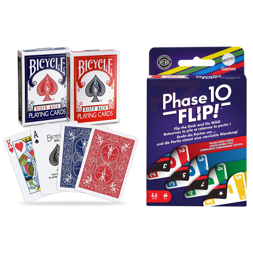 Phase 10 Flip & 2-Pack Bicycle Playing Cards