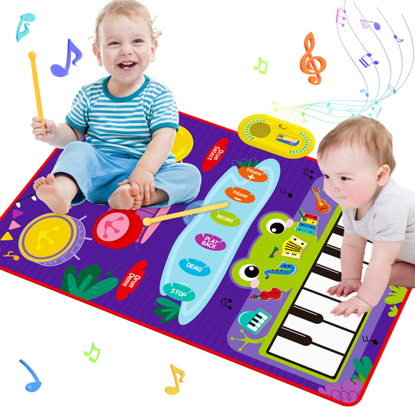 2 in 1 Musical Toy Piano & Drum Mat