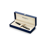 Waterman Expert Fountain Pen, Gloss Black With 23k Gold Trim and Gift Box