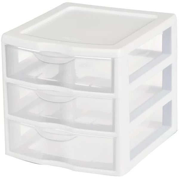 Sterilite 3-Drawer Desktop Storage Unit