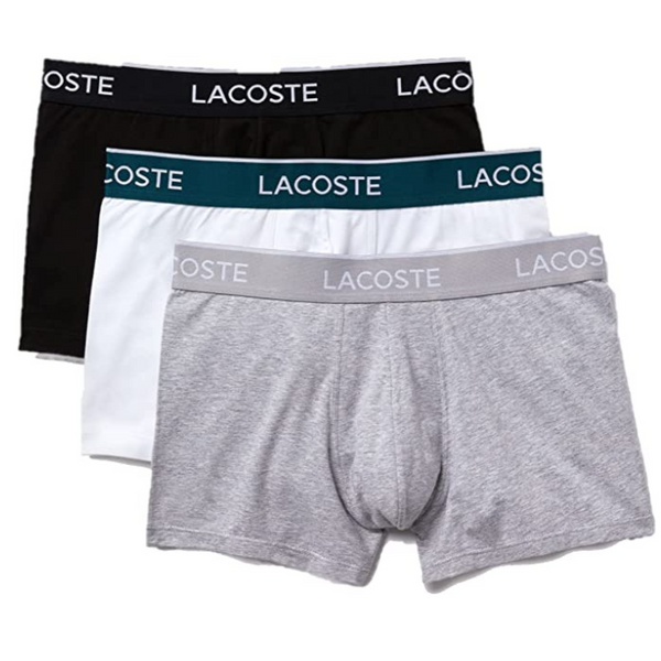 Lacoste Men's Casual Classic 3 Pack Cotton Stretch Trunks