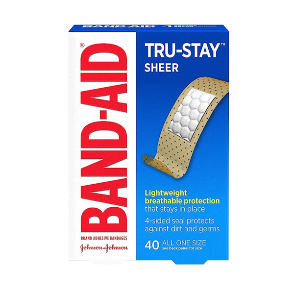 Pack Of 80 Band-Aid Brand Tru-Stay Sheer Strips Adhesive Bandages