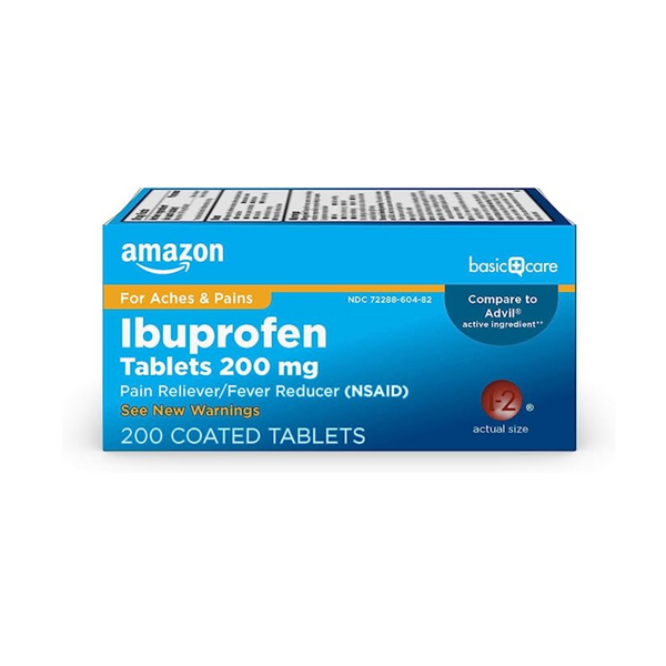 Tabletas de ibuprofeno Amazon Basic Care (200 unidades)