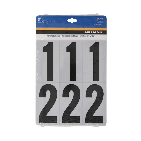 Hillman Reflective Adhesive 3″ Mailbox Numbers Pack