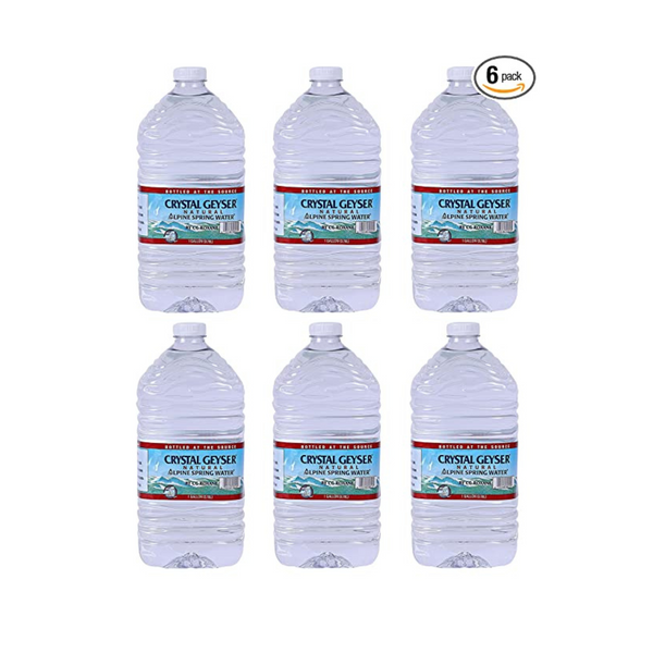 6 Bottles Of 128oz Crystal Geyser Alpine Spring Water