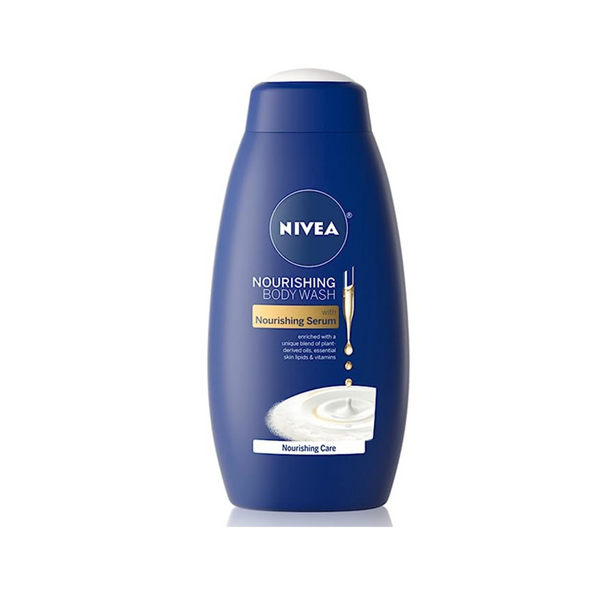 3 Bottles of NIVEA Nourishing Care Body Wash with Nourishing Serum