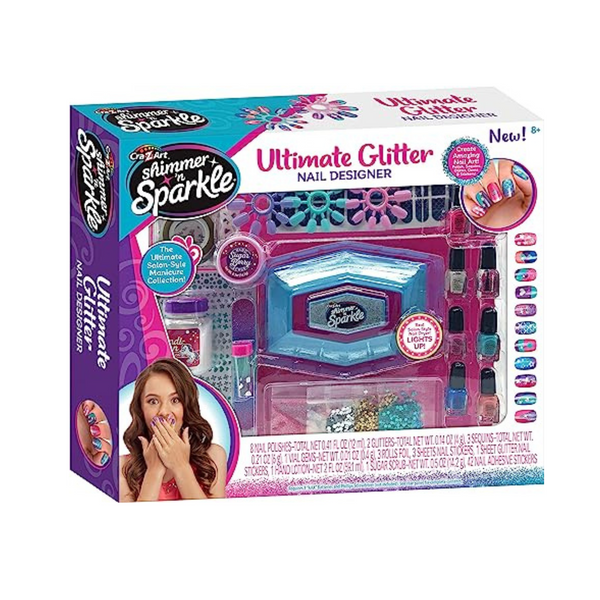 Cra-Z-Art Shimmer'n Sparkle Ultimate Glitter Kit de diseño de uñas