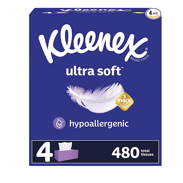 12 Boxes Of Kleenex Ultra Soft Facial Tissues, 1,440 Total Tissues