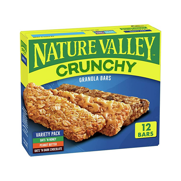 Barras de granola crujientes Nature Valley, paquete variado, 1.49 oz, 6 unidades, 12 barras