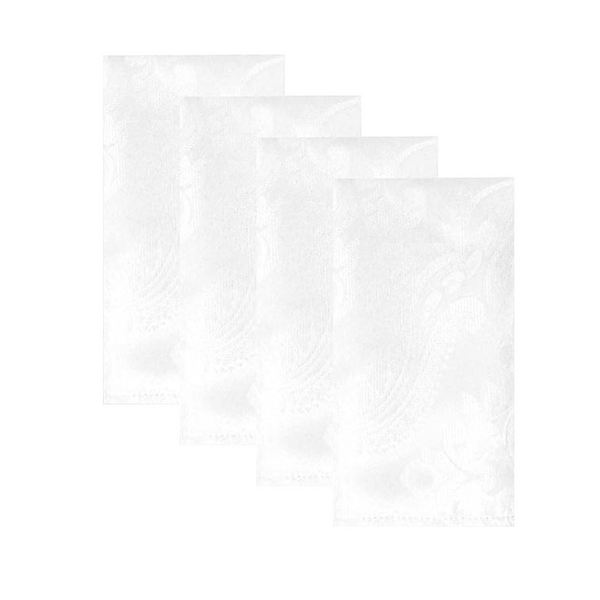 Elrene Home Fashions Set of 4 Caiden Elegance Damask Fabric Napkins (17″ x 17″)