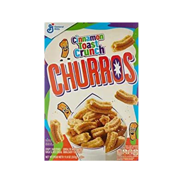 Cereal de desayuno crujiente con tostadas de canela y churros (OU-lácteos)