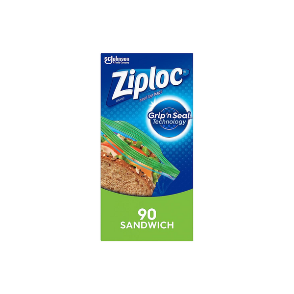 Bolsas Ziploc para sándwiches y refrigerios de 90 unidades