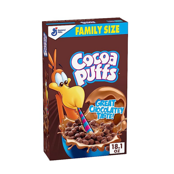 Family Sized Box of Cocoa Puffs Breakfast Cereal & Box of Cinnamon Toast Crunch Breakfast Cereal