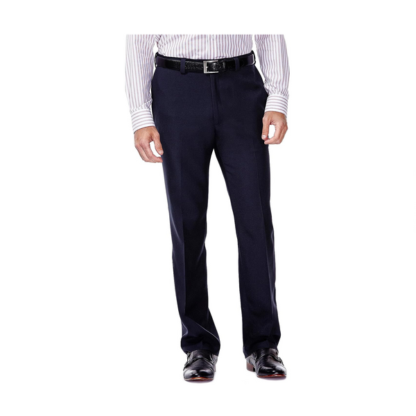 Haggar Eclo Stria pantalones de vestir con cintura expandible para hombre