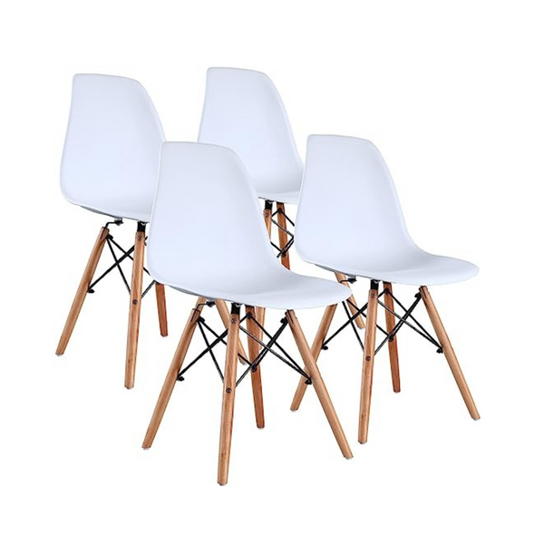 Set of 4 Modern Dining Chair Set (2 Colors)