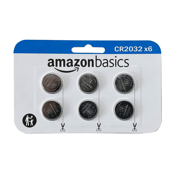 Amazon Basics CR2032 Lithium Coin Cell Batteries (Pack of 6)