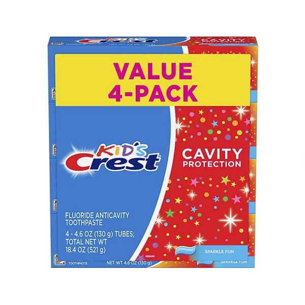 Crest Kids Cavity Protection Toothpaste, Sparkle Fun Flavor (4 Pack)