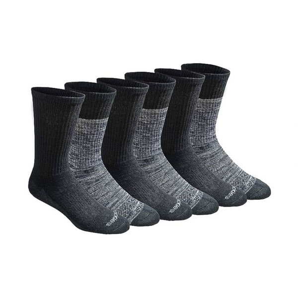 Dickies Calcetines deportivos Dri-tech con control de humedad para hombre (6 pares)