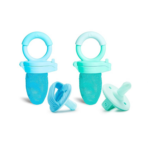 Munchkin Fresh Food Feeder and Pacifier Teething Set, Blue/Mint