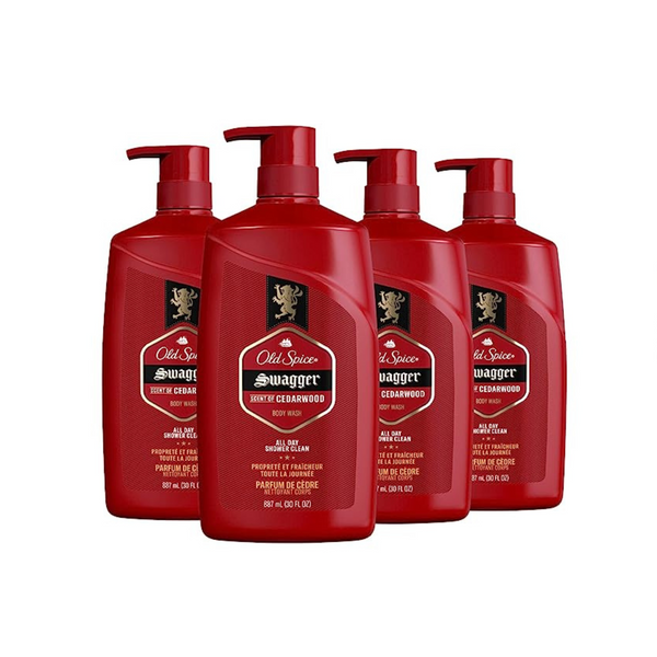 4 Bottles of Old Spice Red Zone Swagger Scent Body Wash