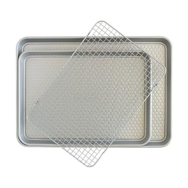 Juego de horneado y enfriamiento antiadherente de 3 piezas con relieve de panal de Nordic Ware