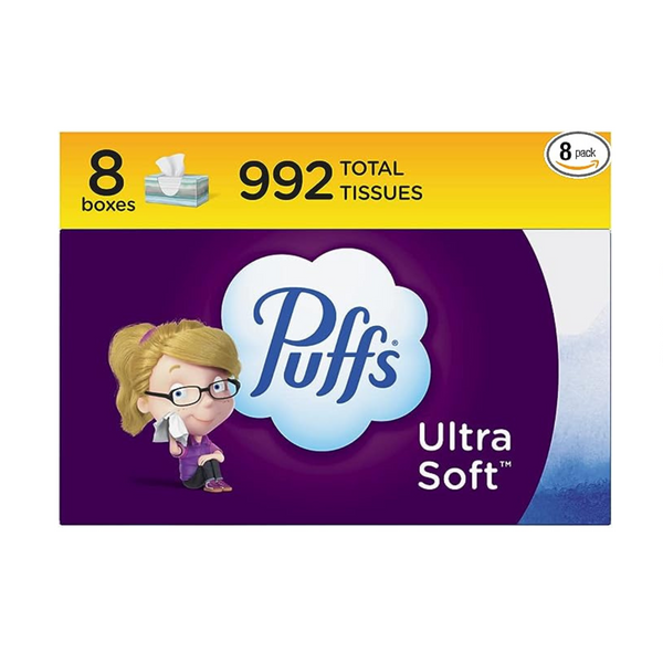 32 Boxes Of Puffs Plus Lotion Or Ultra Soft Facial Tissues, 3,968 Total Tissues