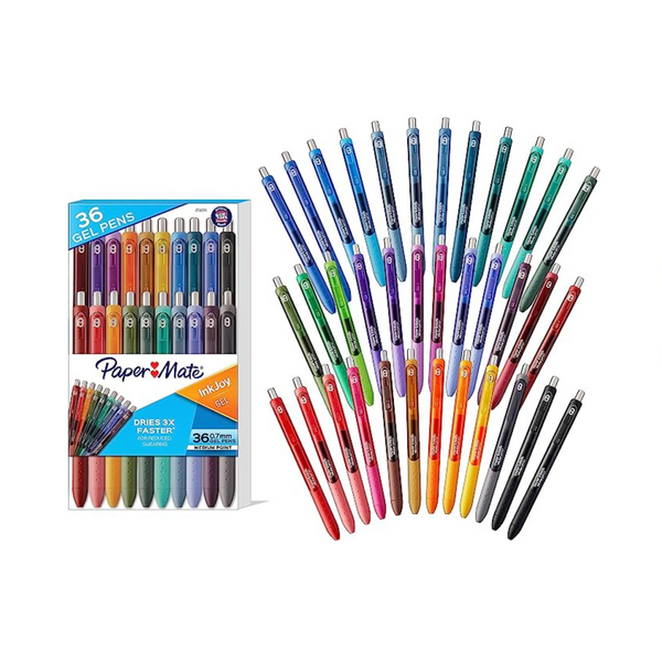 Bolígrafos de gel Paper Mate InkJoy, punta media (0,7 mm), surtidos (36 unidades)