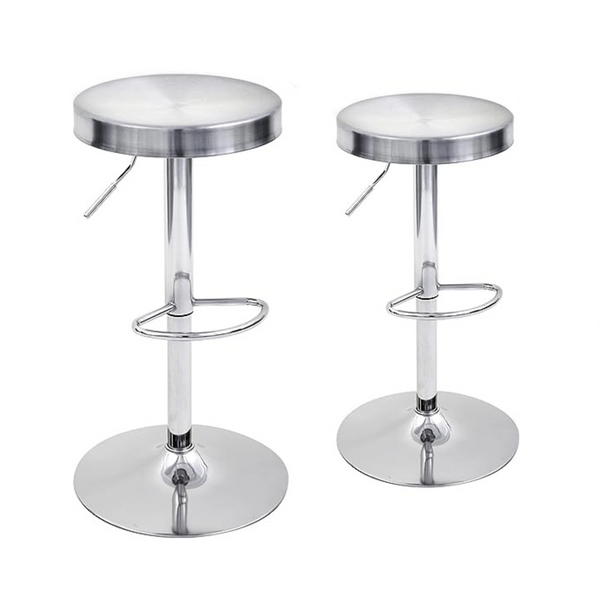 CangLong Set of 2 Modern Swivel Adjustable Height Barstools