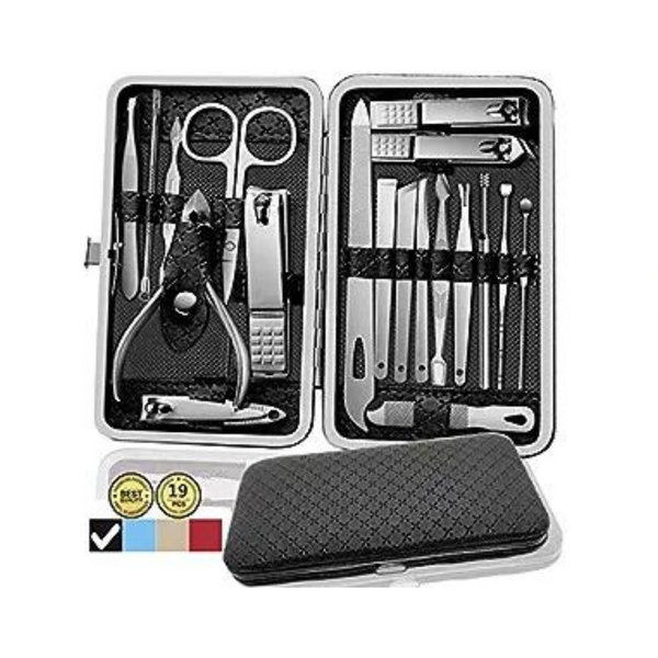 Beaucare 19 PC Stainless Steel Manicure Pedicure Kit