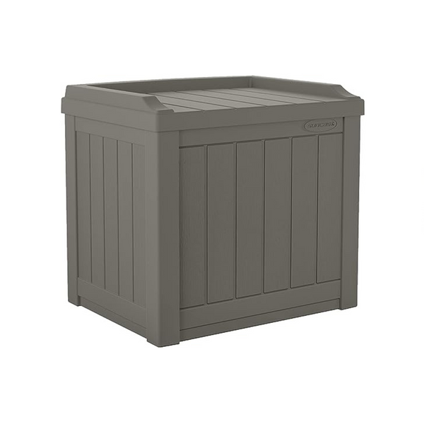 Suncast 22 Gallon Indoor or Outdoor Backyard Patio Small Storage Deck Box with Attractive Bench Seat