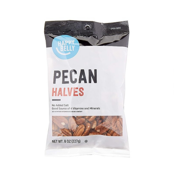 Happy Belly Pecan Halves, No Added Salt (8 Ounce)