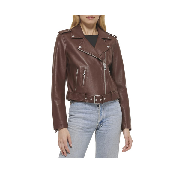 Levi’s Women’s Faux Leather Belted Motorcycle Jacket