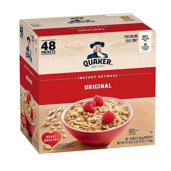 Paquetes originales de avena instantánea Quaker de 48 unidades