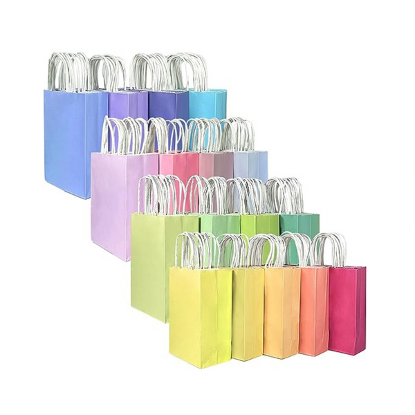 Bakepacker 100 bolsas pequeñas de papel de regalo con asas